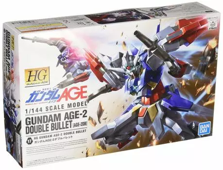 Пластиковая модель HG Mobile Suit Gundam AGE Gundam Double Bullet в масштабе AGE-2 1/144 с цветовой кодировкой