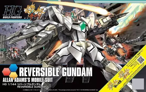 Пластиковая модель HGBF Gundam Build Fighters Battlogue Reversible Gundam в масштабе 1/144 с цветовой кодировкой