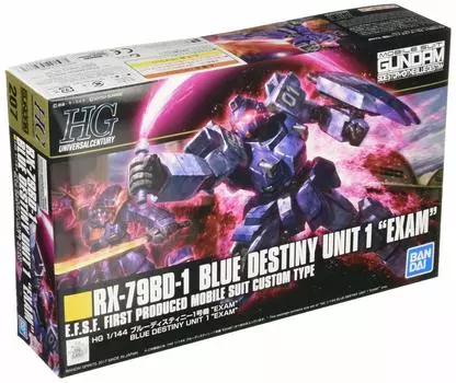 Пластиковая модель HGUC Mobile Suit Gundam Gaiden Sengen no Blue Destiny Unit 01 в масштабе EXAM 1/144 с цветовой кодировкой