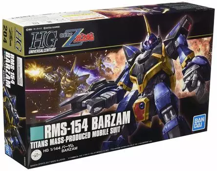 Пластиковая модель HGUC Mobile Suit Z Gundam Barzam в масштабе 1/144 с цветовой кодировкой