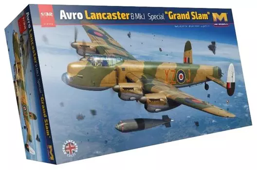 Пластиковая модель HK Models Royal Air Force Avro Lancaster B Grand Slam 01E038 Molding Color 1/32 Mk.I