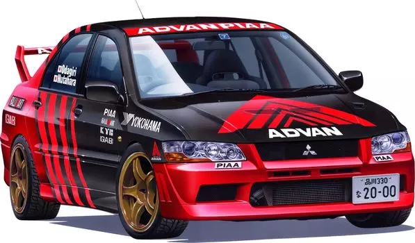 Пластиковая модель Inch Up Series Advan Peer Lancer Evolution VII 1/24 №307 белый