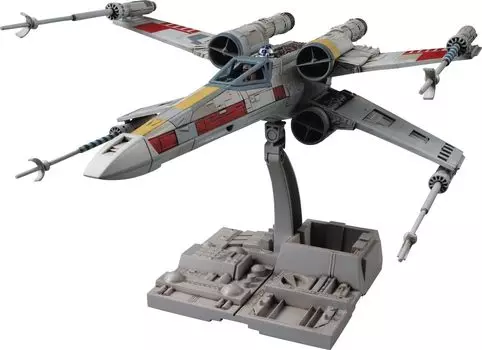 Пластиковая модель истребителя BANDAI SPIRITS Star Wars Starfighter 1/72 X-Wing с цветовой кодировкой (Новая версия)