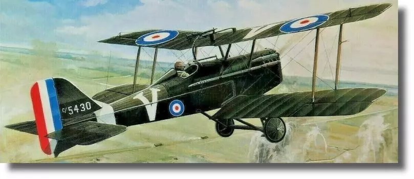 Пластиковая модель истребителя-биплана Semer British RAF SME48804 1/48 SE5a
