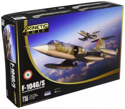 Пластиковая модель истребителя ВВС Италии Kinetic Starfighter KNE48093 1/48 F-104G/S ASA/M