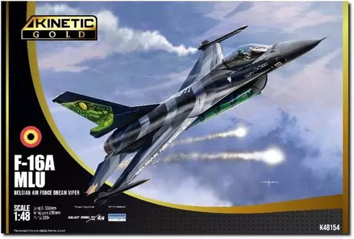 Пластиковая модель Kinetic Belgium MLU Dream Viper KNE48154 1/48 F-16A (Самолет)