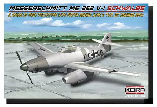 Пластиковая модель Kora Models с поршневым реактивным двигателем BMW KORPK72169 1/72 Me262V-1, двигатель,