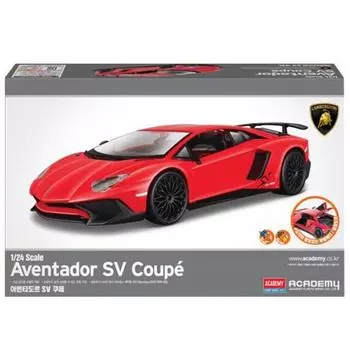 Пластиковая модель Lamborghini Aventador SV Coupe 1/24. (15130), 1 коробка, популярные корейские игрушки, популярные корейские игрушки