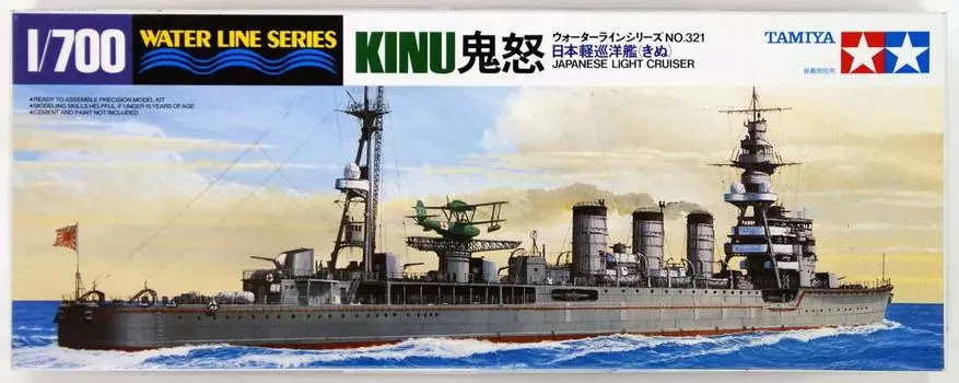 Пластиковая модель легкого крейсера ВМС Японии «Kinu» серии «Tamiya Waterline» 31321 1/700 № 321