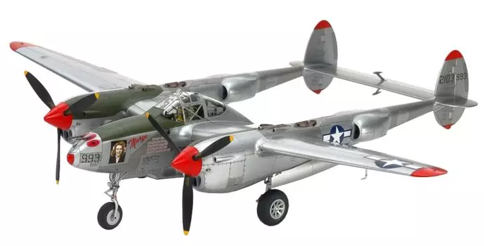 Пластиковая модель Lockheed Lightning армии США TAMIYA Masterpiece Series 61123, цветное литье 1/48 № 123 P-38J