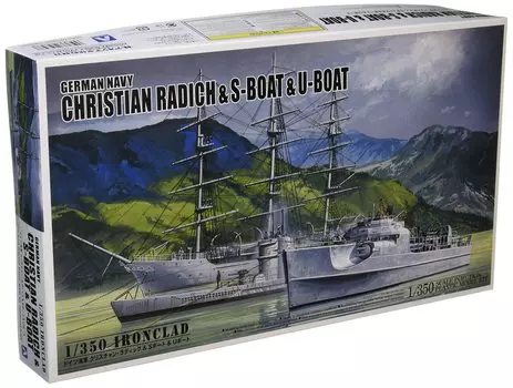 Пластиковая модель лодки U Boat Aoshima Bunka Kyozaisha Iron Clad Series Christian Ruddick 1/350 Steel Ship & &