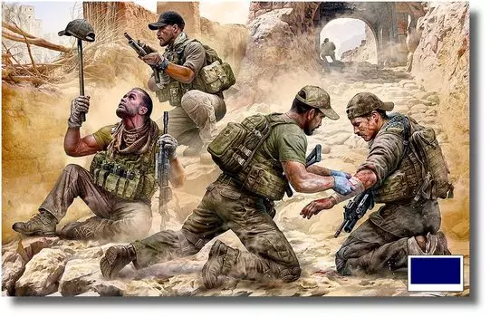 Пластиковая модель Master Box Private Military Company 4 Combatants MB35207 1/35 Crisis Escape