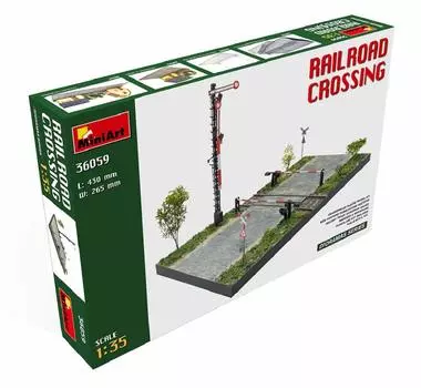 Пластиковая модель Miniart Railway Crossing Scene MA36059 1/35