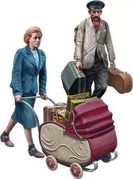 Пластиковая модель Miniart Refugee Musician Family MA38084 1/35