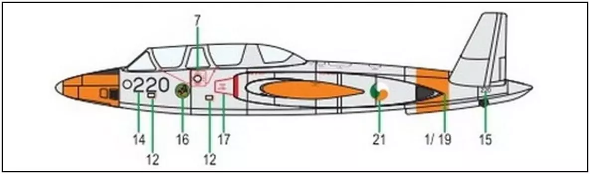 Пластиковая модель Miniwing ирландских ВВС Fuga Magister MWG144354 1/144 CM.170