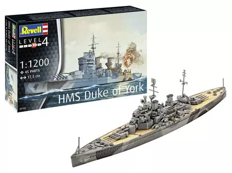 Пластиковая модель немецкого британского корабля HMS Duke of York 05182 1/1200