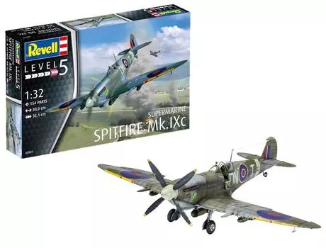 Пластиковая модель немецкого самолета Spitfire Королевских ВВС 03927 1/32 MK.9C