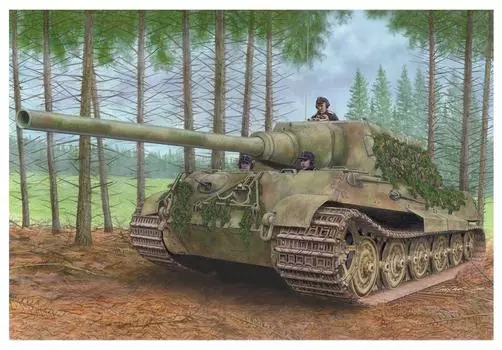 Пластиковая модель немецкого танка Jagdtiger Henschel времен Второй мировой войны DR7563 1/72