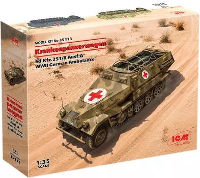 Пластиковая модель немецкой бронированной машины скорой помощи ICM 35113 1/35 Sd.Kfz.251/8 Ausf.A