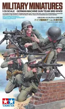Пластиковая модель немецкой пулеметной группы TAMIYA Military Miniature Series 35386 1/35 No.386 (Средняя война)