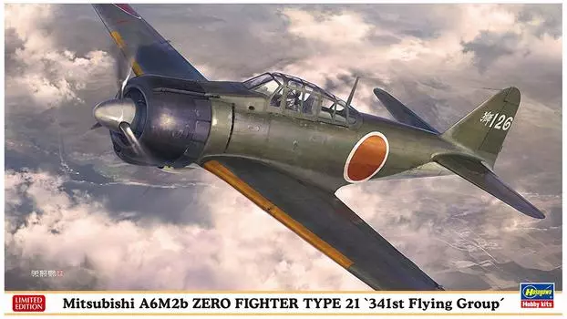 Пластиковая модель палубного истребителя типа 21 341-й авиагруппы Hasegawa Mitsubishi A6M2b Zero Type 1/48