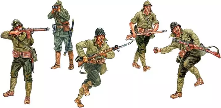 Пластиковая модель пехоты японской армии Platz Italeri IT6170 1/72
