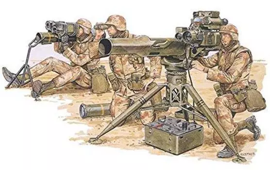 Пластиковая модель противотанковой пушки Platts US Marine Corps War Gulf в масштабе 1/35