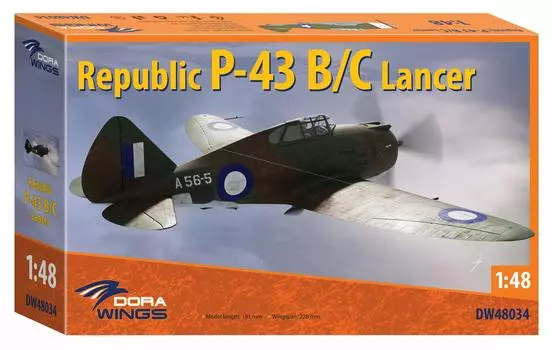 Пластиковая модель разведывательного самолета DWS48034 1/48 P-43B/C от Drwings Republic Lancer