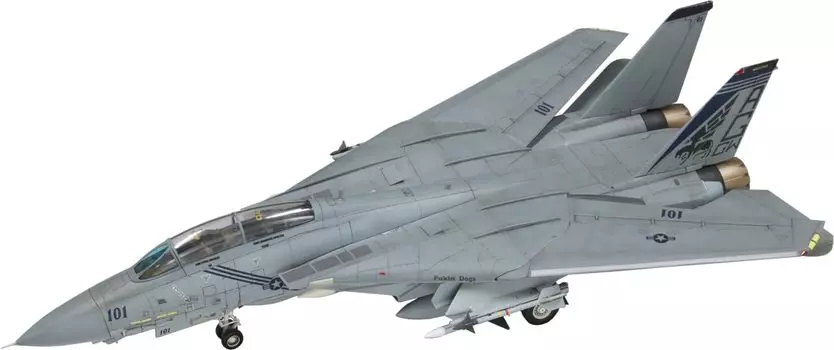 Пластиковая модель реактивного самолета Fine Mold серии America TomcatTM Pukin Dogs FF01 1/72 F-14B VF-143