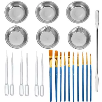 Пластиковая модель Samcos, набор из 10 красок, 1 тонировка, 6 красок, 6 инструментов для покраски, набор из 23 предметов, кисти, палочки, тарелки, пипетки,