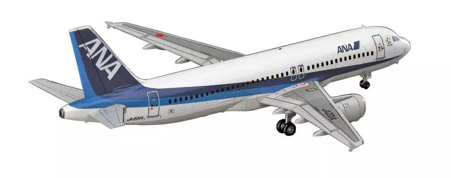 Пластиковая модель самолета Airbus A320 от Hasegawa ANA 32 1/200