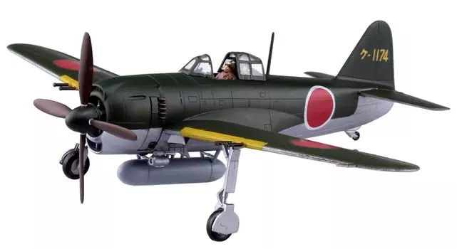 Пластиковая модель самолета AOSHIMA Shiden Type 11 Otsu, цветное литье 1/72 № 8 N1K1-Jb