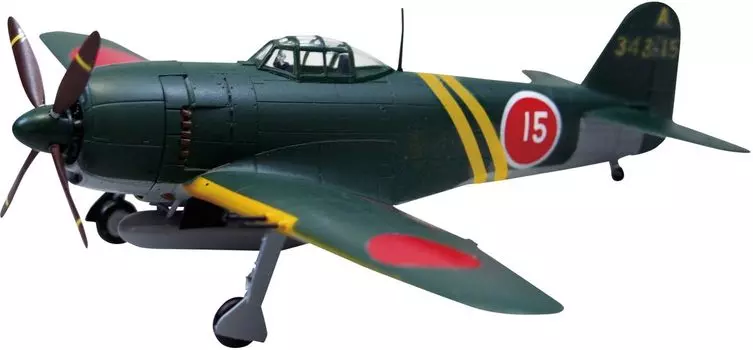 Пластиковая модель самолета AOSHIMA Shiden Type 21, цветное литье 1/72 № 9 N1K2-J