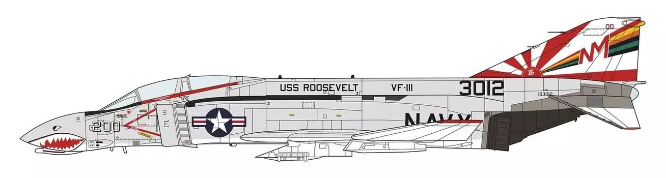 Пластиковая модель самолета Hasegawa Phantom II Sundowners CAG 07503 1/48 F-4B/N VF-111