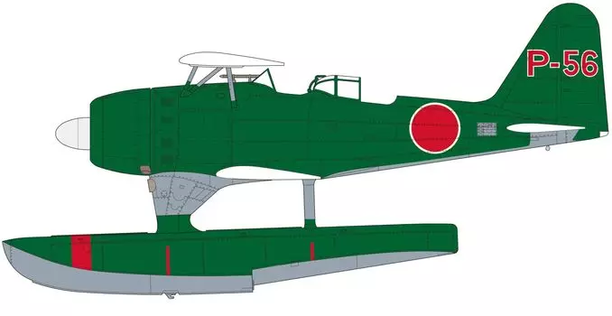 Пластиковая модель самолета наблюдения за водными объектами Hasegawa Mitsubishi F1M2 Type 0, тип 11, ранний тип, Sanyo Maru, 07538, 1/48 (Самолет)