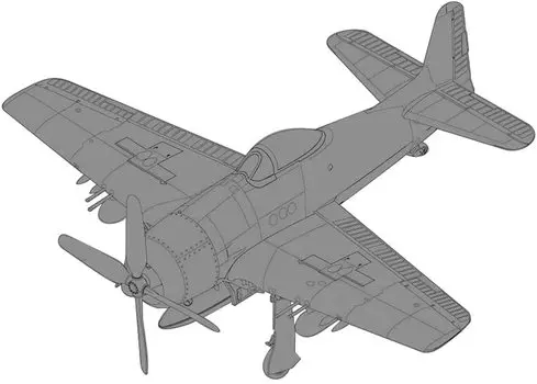 Пластиковая модель самолета ВМС США Bearcat от Hobby Boss Aircraft Series 87268 1/72 F8F-1B