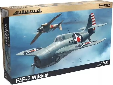 Пластиковая модель самолета ВМС США Eduard 148 Profipack F4F-3 Wildcat EDU82201 Цвет литья EDK82201