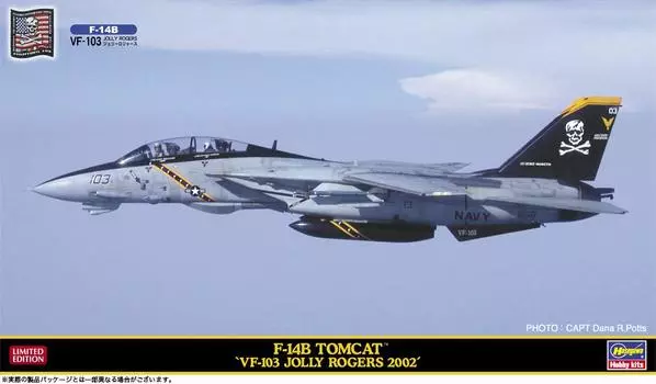 Пластиковая модель самолета ВМС США Tomcat Jolly Rogers от Hasegawa SP454 1/72 F-14B VF-103 (с патчем) серый