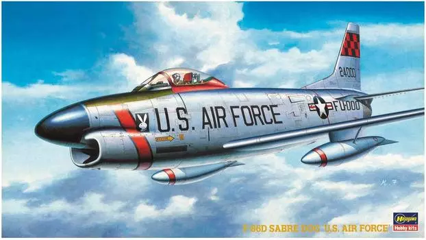 Пластиковая модель самолета ВВС США Saberdog от Hasegawa BP5 1/72 F-86D