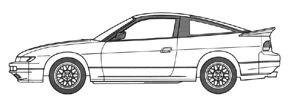 Пластиковая модель серии Toge Sileity 1/24 №25 (S13+RS13 промежуточный) белый