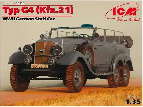 Пластиковая модель штабного автомобиля ICM G4 1/35 Kfz.21