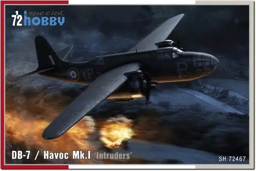 Пластиковая модель Special Hobby British Douglas Havoc Night Intruder SH72467 1/72 DB-7 Mk.I (Самолет)