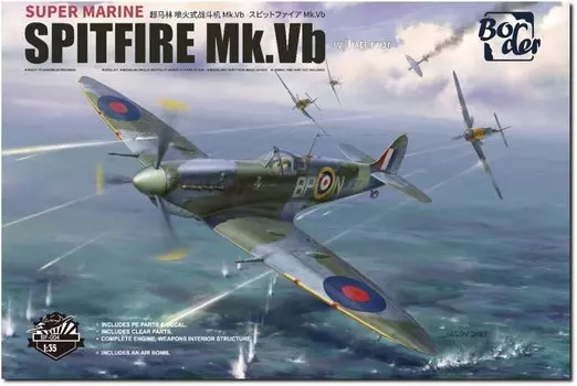 Пластиковая модель Spitfire Border Model BF004 1/35 Mk.Vb с интерьером