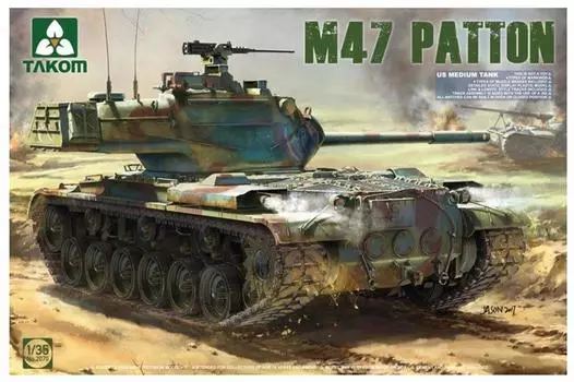 Пластиковая модель среднего танка TAKOM армии США M47 Patton TKO2070 1/35