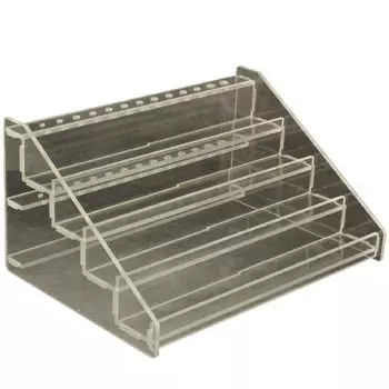 Пластиковая модель стойка для хранения бутылок с краской, комплект для сборки, акриловый 4-уровневый прозрачный шкаф для хранения бутылок с краской и кистей 4