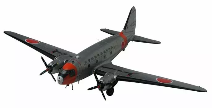 Пластиковая модель транспортного самолета ВВС Platts 1/144 Самооборона C-46D