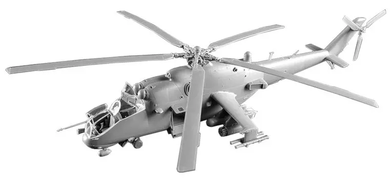 Пластиковая модель ударного вертолета Trumpeter Hind F 05829 1/48 Ми-24П (Вертолет)
