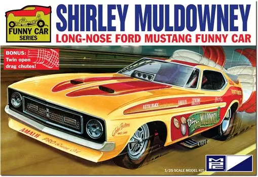 Пластиковая модель забавного автомобиля MPC Shirley Muldowney Long Nose Mustang MPC1001 1/25