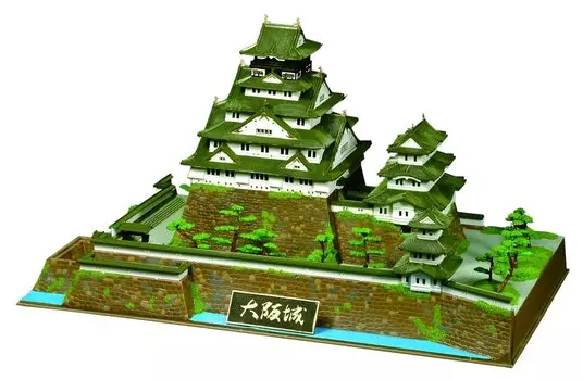 Пластиковая модель замка Осака класса люкс DOYUSHA Famous Castle 1/350 Япония DX-2