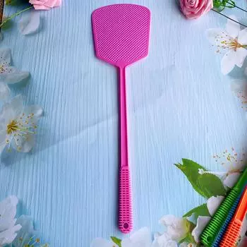 Пластиковая мухобойка для домашнего использования, толстая и удлиненная ручка, большой размер, ручная, прочная мухобойка для борьбы с мухами и комарами